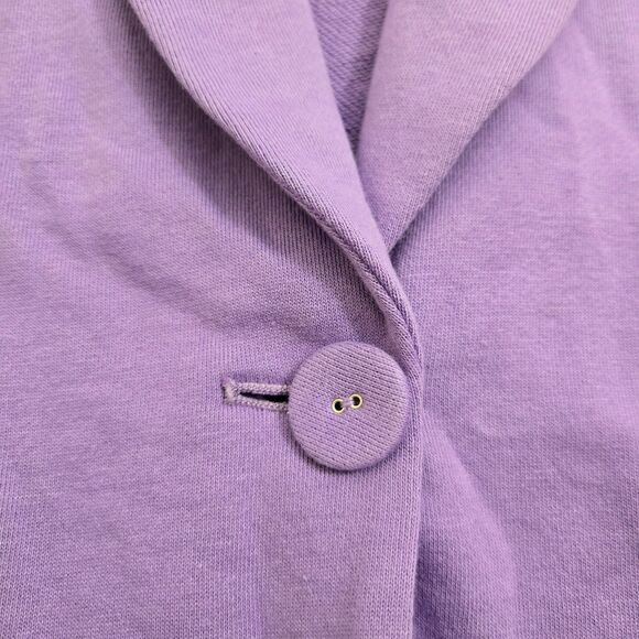 Susan Graver Weekend Women XL Petite Marina Knit Blazer Dried Lavender - Picture 3 of 12